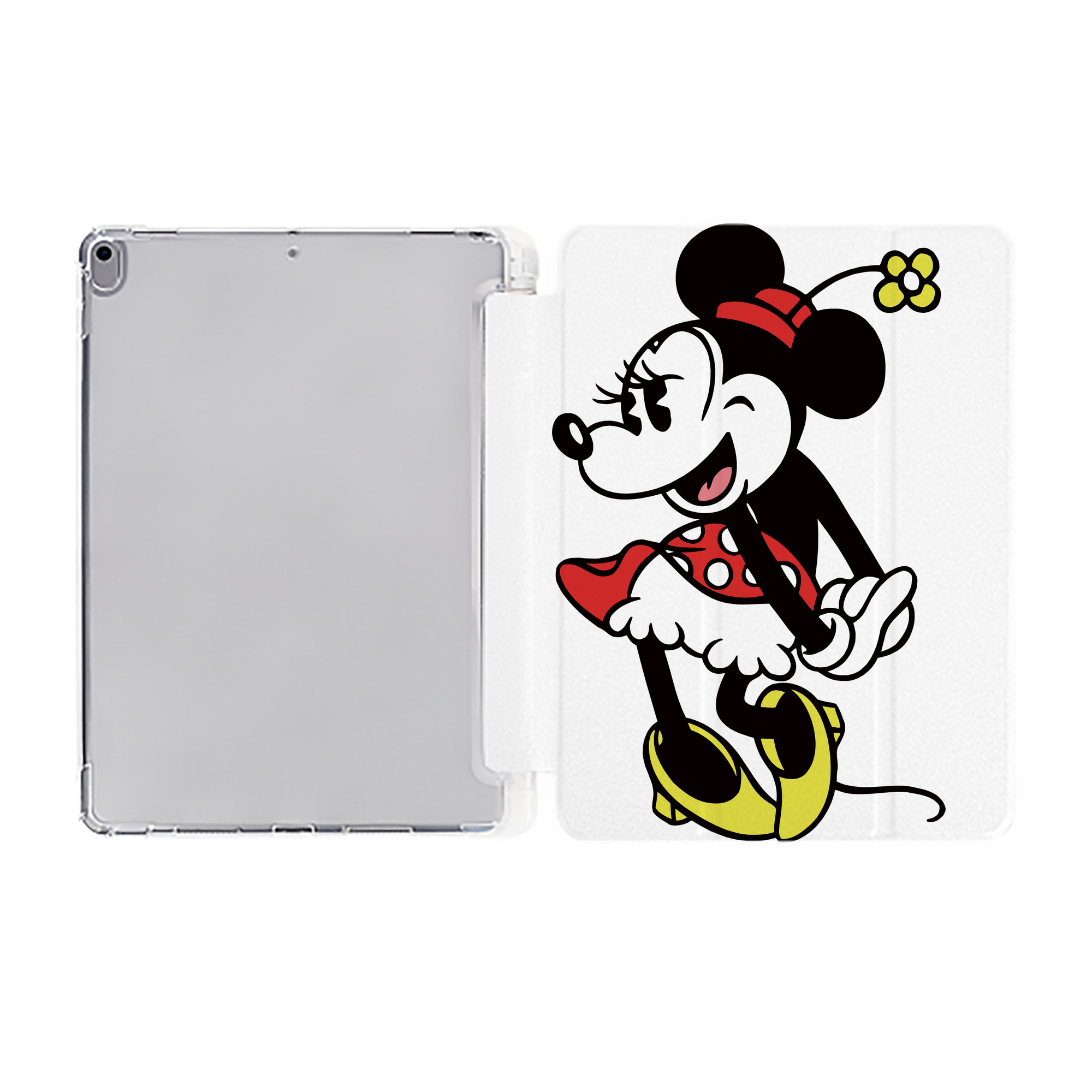 （画像用） ミッキーマウス Mickey Mouse IPad ケース ペン収納付き 三つ折りスタンド PUレザー×シリコン 対応機種9.5/10.5/10.9インチ